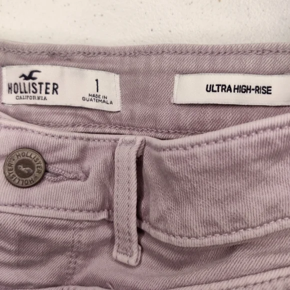 Hollister lilac denim miniskirt size 1 - Picture 3 of 3